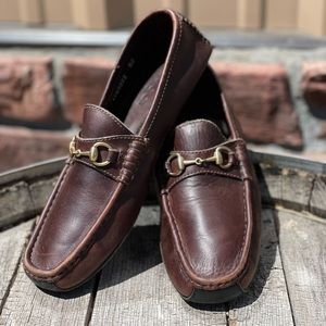 GUCCI vintage horse bit Driving Loafers